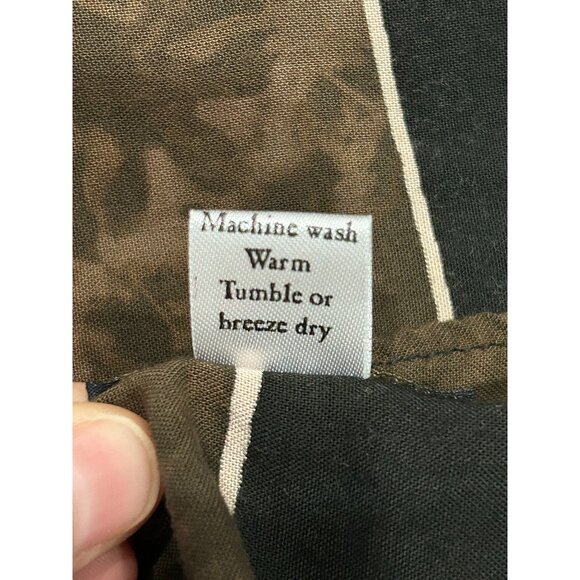 Handmade Blue Hand Rayon Scarf Brown Green Batik Pattern From Bali Indonesia - Picture 5 of 8